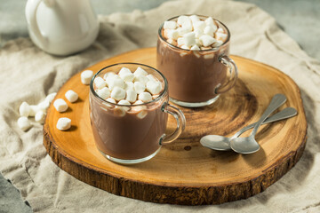 Homemade Warm Hot Chocolate with Marshmallows