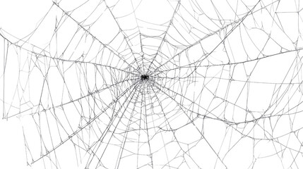 A creepy spider sitting on a tangled web, capturing the essence of Halloween and evoking feelings of danger and horror