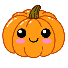 Halloween pumpkin cute vector