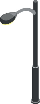Street lamp isometric icon. Urban light post