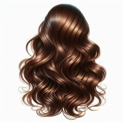 Naklejka premium Elegant and Attractive Dark Brown Shiny Hair Hairstyles for Women and Girls – Beauty, Fashion, Haircare