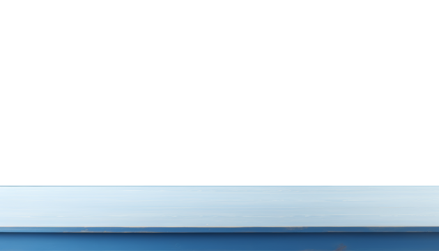 empty blue wood table isolated on transparent background cutout - Powered by Adobe