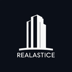 Modern Real Estate Building Logo  Minimalist Architecture Design