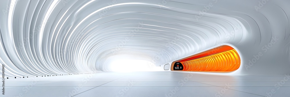 Aufkleber Mesmerizing Minimalist Ceiling Patterns with Illuminating Light Beams   An and Geometric Digital Rendering Showcasing the Beauty of Architectural Lighting Design