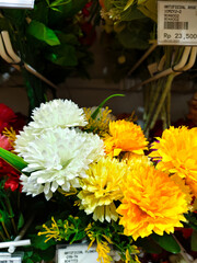fake flower in the market