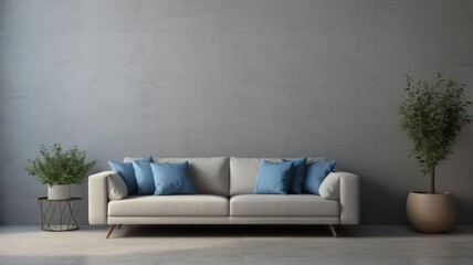 Luxurious Designer Sofa Set in Minimalist Living Room – Modern Decor, Elegant Interior, Stylish Furniture