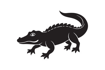 American Alligator Silhouette Vector Illustration – Perfect for T-Shirts & Hoodies