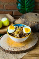 Rice bowl spicy chef cooking creative indonesian authentic asian food