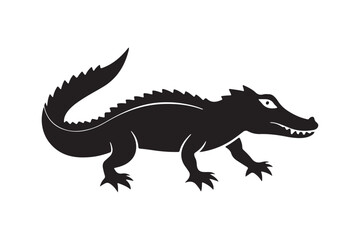 American Alligator Silhouette Vector Illustration – Perfect for T-Shirts & Hoodies