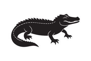 American Alligator Silhouette Vector Illustration – Perfect for T-Shirts & Hoodies