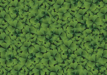 Green clover background three-leaf clover.