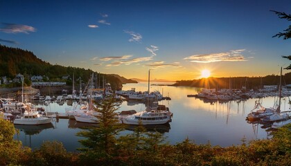 Fototapeta premium gig harbor beautiful sunrise