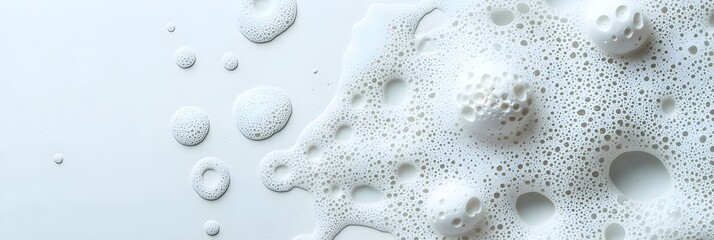 soap foam and bubbles creating playful whimsical patterns and textures  Ethereal delicate and serene soap suds swirling and flowing in a visually captivating display