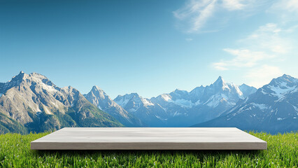 Serene Mountain Landscapes with Wooden Platforms