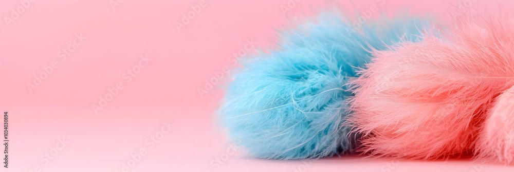 Poster soft wispy feathers in soothing pastel hues evoking a sense of gentle care and tranquility in a mini