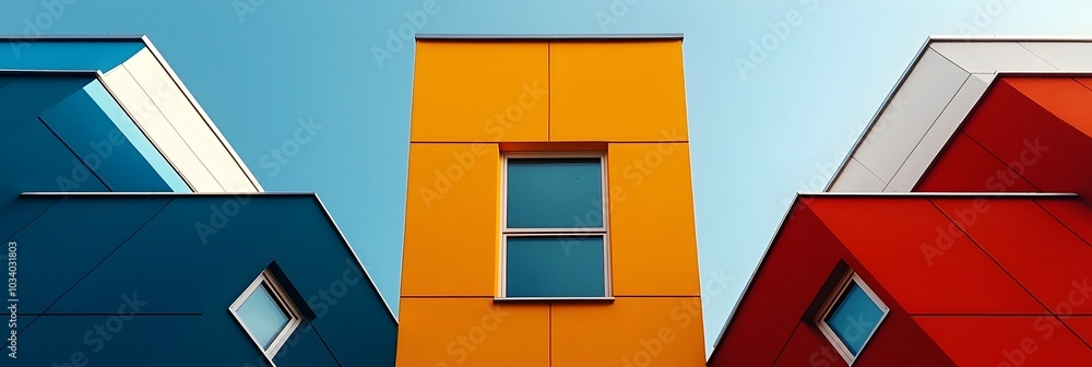 Aufkleber striking geometric architectural facades showcasing sharp lines textures and minimalist design eleme