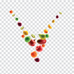 fresh honeycomb on a transparent background