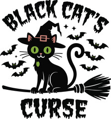 Spooky Halloween T-Shirt Design: Ghosts, Pumpkins, and Witches - Vector Illustration. Generative with AI