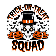 Spooky Halloween T-Shirt Design: Ghosts, Pumpkins, and Witches - Vector Illustration. Generative with AI