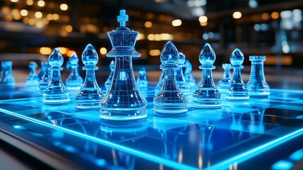 Futuristic Chess Game with Zero Gravity Elements