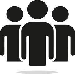 Three People Stand Together In Unity.
