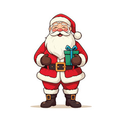 Merry Christmas card with santa claus illustartion Christmas theme with Santa