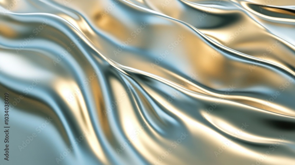 Poster close-up shot of a shiny metal surface with reflections