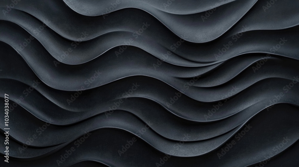 Poster Close-up view of a unique wave pattern on a textured wall