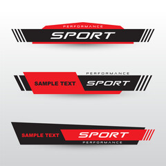 Set banners and lower thirds for banner Bars. Sport News. Streaming Video © MONTRI