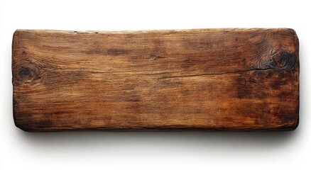 Obraz premium Wooden table top with a white background. Realistic wood texture. 