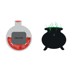 Set of Two Potions: Blood and Witch’s Brew Art & Illustration