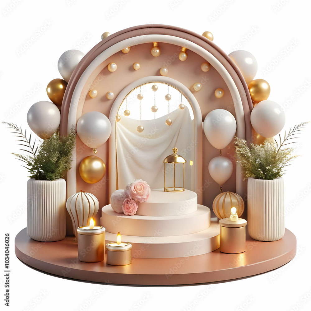 Poster bokeh wedding reception concept: elegantly captured scene with soft bokeh lighting, abstract element