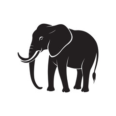 Double elephant silhouette clip art 