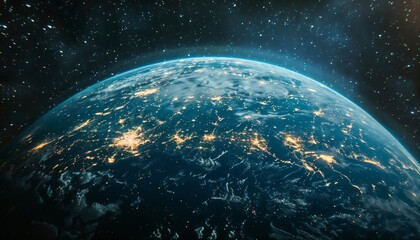 Obraz premium The beautiful earth a glimpse of our planet in the vastness of space