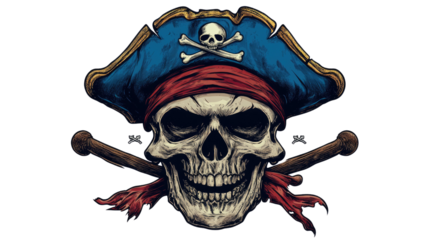 A spooky illustration featuring a skull with a rose, surrounded by crossbones, evoking themes of death and danger