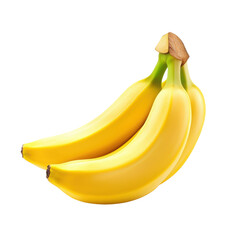 Fresh ripe bananas on a transparent background