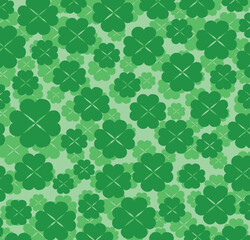 Green background three-leaf clover.