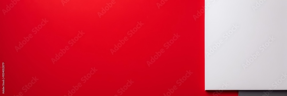 Poster abstract red and white background with a simple design