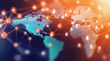 Abstract Global Network Concept with People Icons