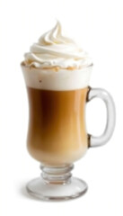 Foamy cappuccino with a creamy milk cap in a dark ceramic cup. Perfect for coffee lovers, caf&eacute; themes, and cozy beverage visuals