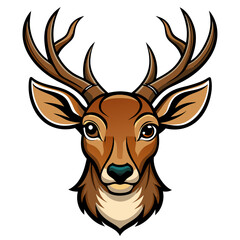 deer head silhouette vector illustration