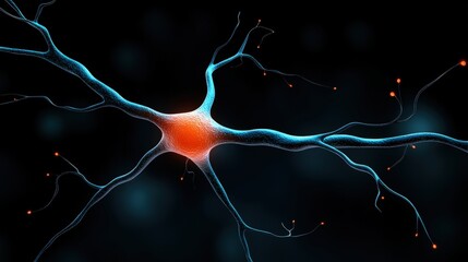 Neurons in stunning detail with vibrant colors on a dark background.