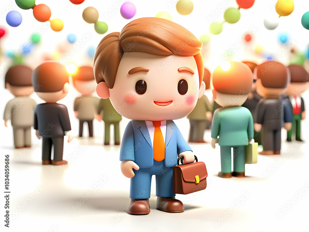 Poster vibrant bokeh light effects: entrepreneurs networking at a professional event with copy space for pr