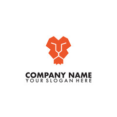 Lion face simple logo design