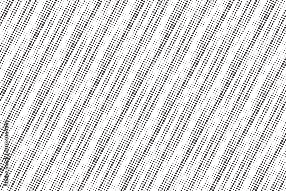 Poster Stripes diagonal dots pattern. Diagonal, oblique, slanting dots lines, stripes geometric vector pattern. Abstract halftone texture and background.