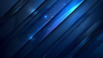 Obraz premium Futuristic Blue Geometric Abstract Background with Light Effects