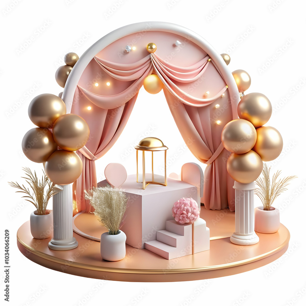 Poster stunning bokeh wedding reception concept: elegant scene with soft lighting, abstract elements, and a