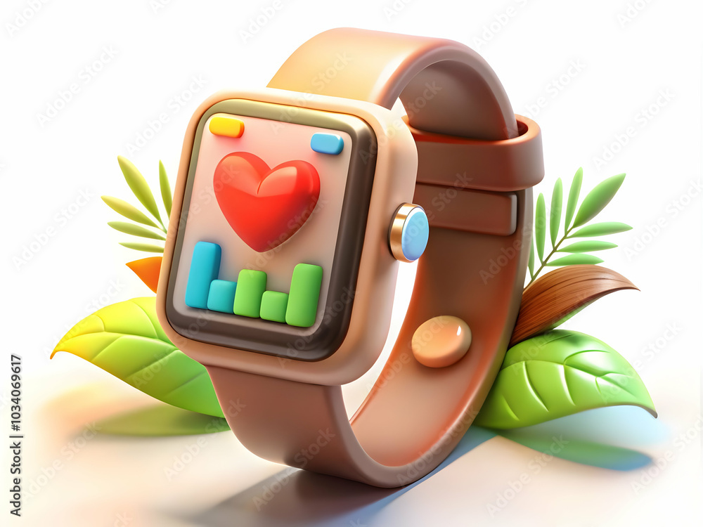 Poster macro shot of a futuristic health monitoring wearable: showcase advanced data display and sleek desi