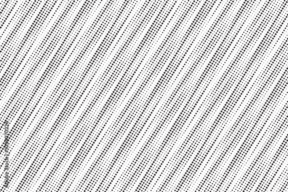 Poster diagonal, oblique, slanting dots lines, stripes geometric vector pattern. abstract halftone texture 