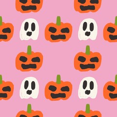 halloween seamless pattern